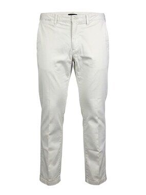 Nautica Mens Beige Flat-Front Casual Chino Pants 42W X 30L